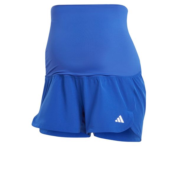ADIDAS PERFORMANCE ADIDAS PERFORMANCE Спортен панталон 'Pacer Woven Stretch Training Maternity'  синьо / бяло