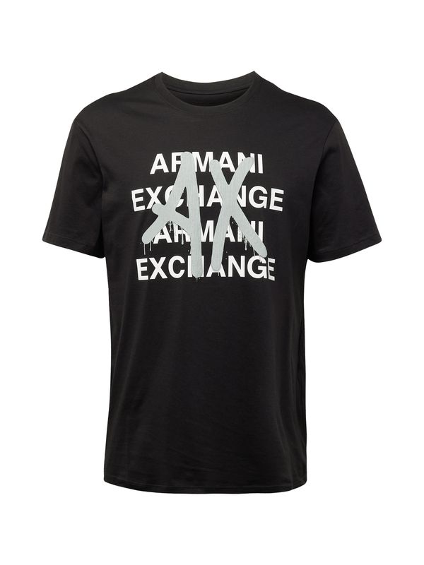 ARMANI EXCHANGE ARMANI EXCHANGE Тениска  сиво / черно / бяло