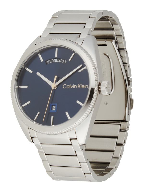 Calvin Klein Calvin Klein Аналогов часовник 'PROGRESS'  морскосиньо / сребърно