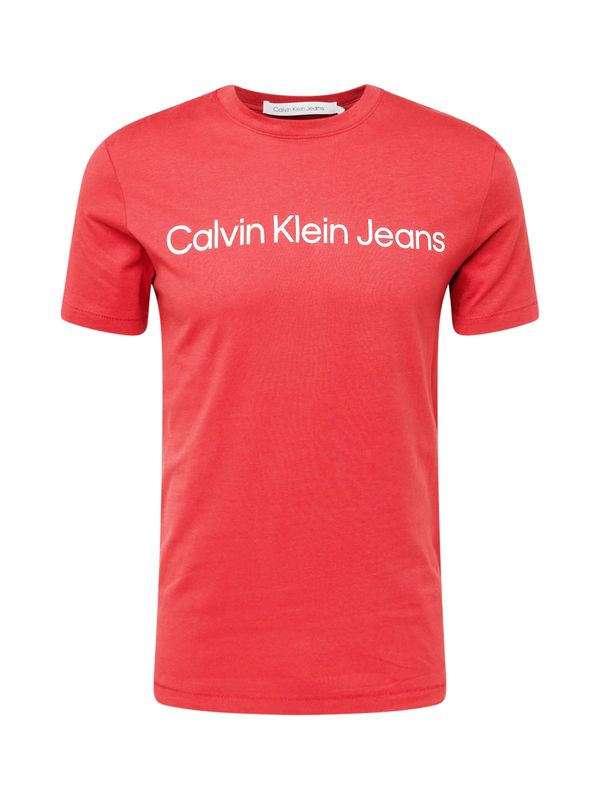 Calvin Klein Jeans Calvin Klein Jeans Тениска  червено / бяло