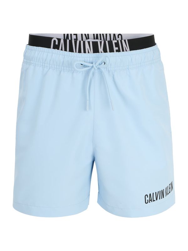 Calvin Klein Swimwear Calvin Klein Swimwear Шорти за плуване 'Intense Power'  светлосиньо / черно / бяло