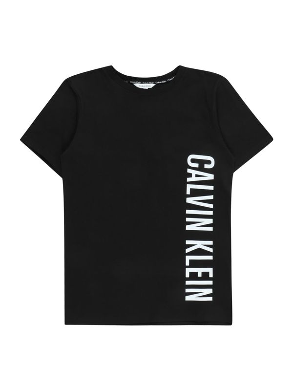 Calvin Klein Swimwear Calvin Klein Swimwear Тениска 'Intense Power'  черно / бяло