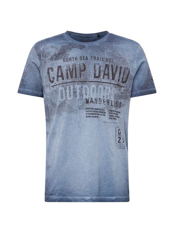 CAMP DAVID CAMP DAVID Тениска  гълъбово синьо / черно