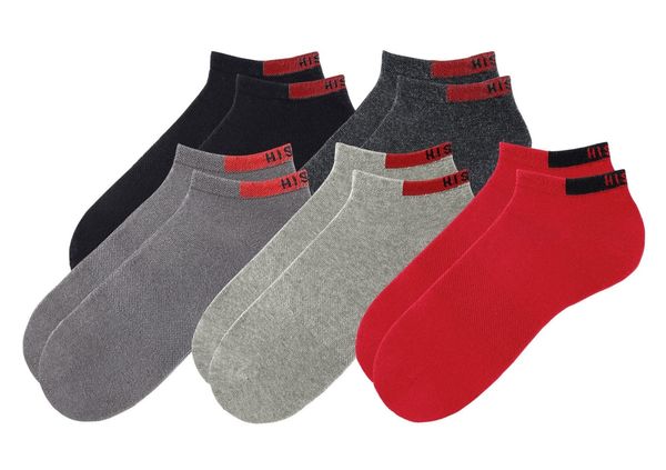 H.I.S H.I.S Дамски чорапи тип терлици  сиво / червено / черно
