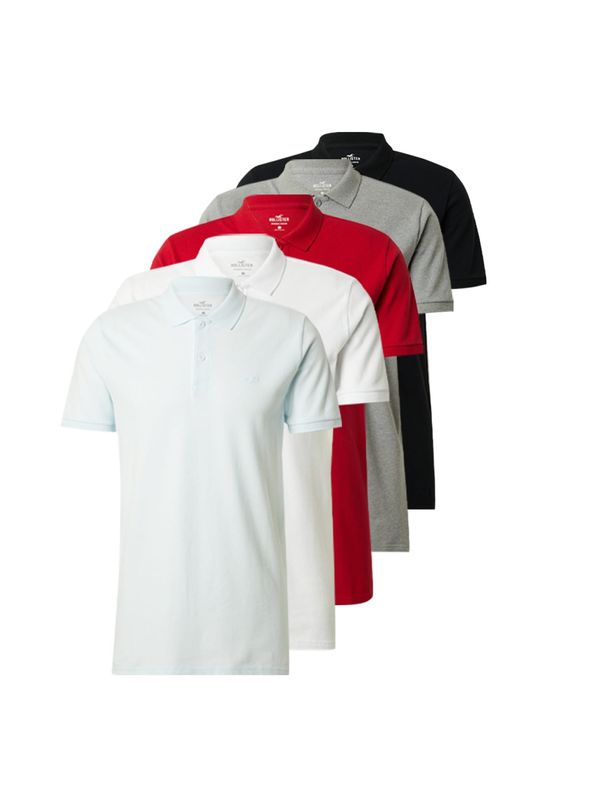 HOLLISTER HOLLISTER Тениска 'WEBEX'  сив меланж / мента / червено / черно / бяло
