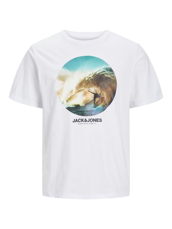 JACK & JONES JACK & JONES Тениска 'CELLOX'  цвят "пясък" / синьо / черно / бяло