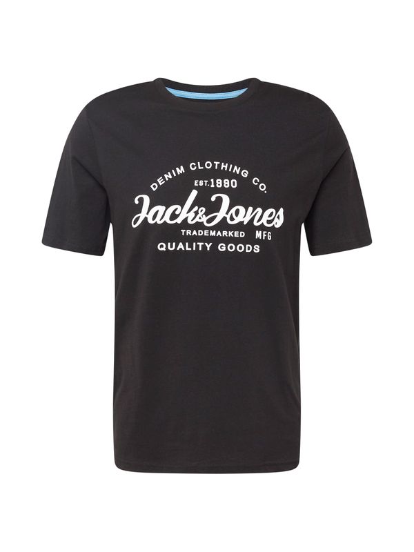 JACK & JONES JACK & JONES Тениска 'FOREST'  черно / бяло