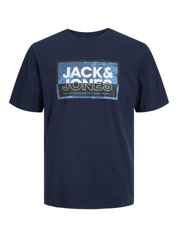 JACK & JONES JACK & JONES Тениска 'LOGAN'  светлосиньо / тъмносиньо / черно / бяло