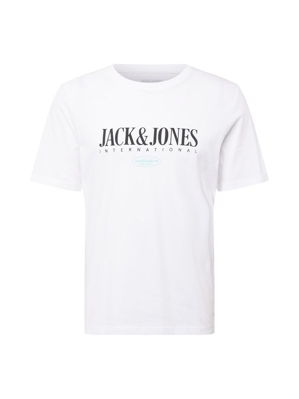 JACK & JONES JACK & JONES Тениска 'LUCCA'  тюркоазен / черно / бяло