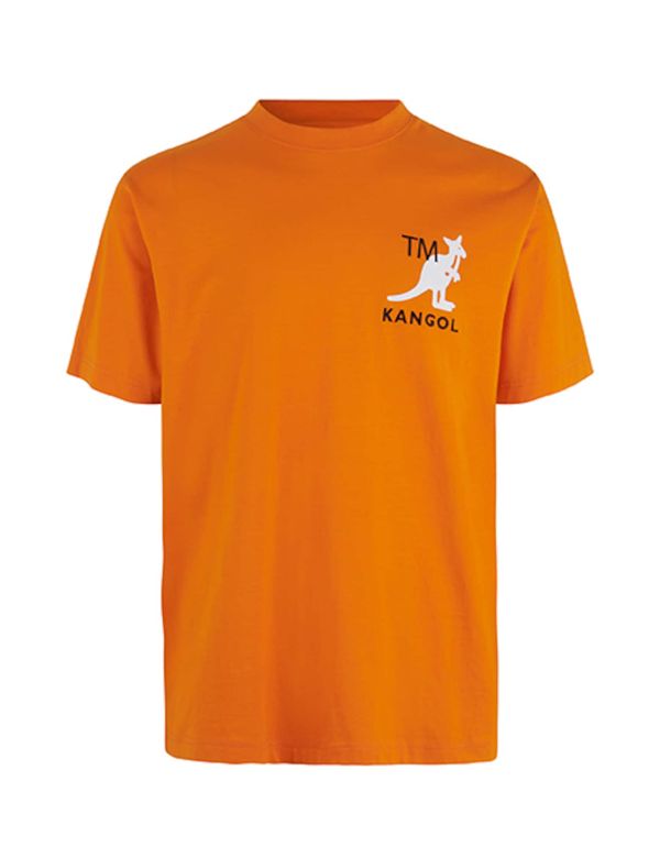 KANGOL KANGOL Тениска 'Harlem'  оранжево / черно / бяло