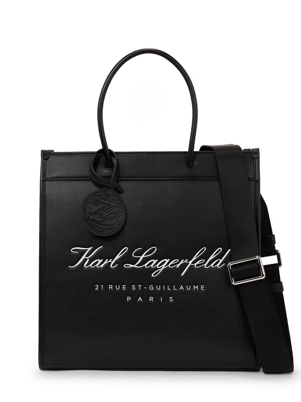 Karl Lagerfeld Karl Lagerfeld Дамска чанта 'Hotel'  черно / бяло