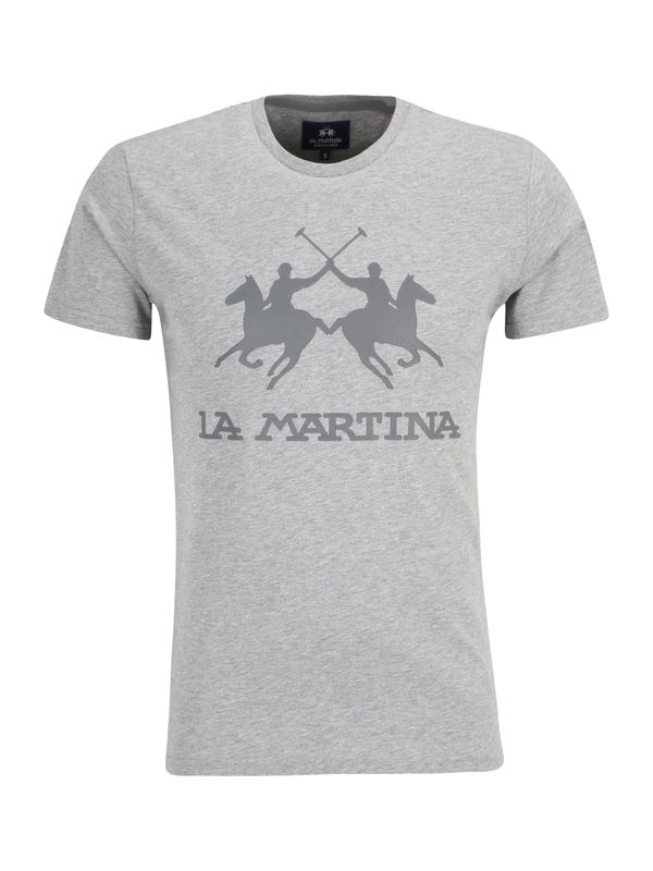 La Martina La Martina Тениска  сиво / сив меланж