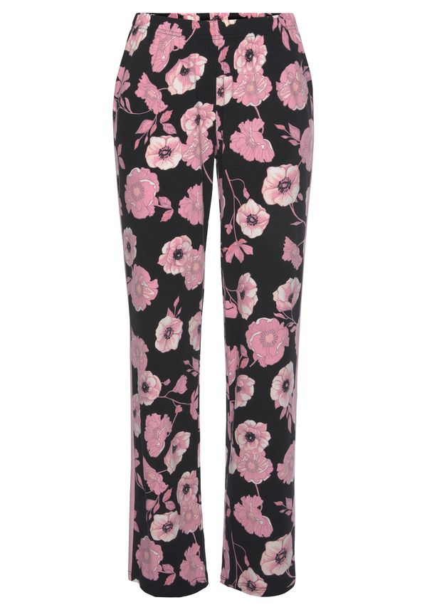 LASCANA LASCANA Панталон пижама  розово / черно