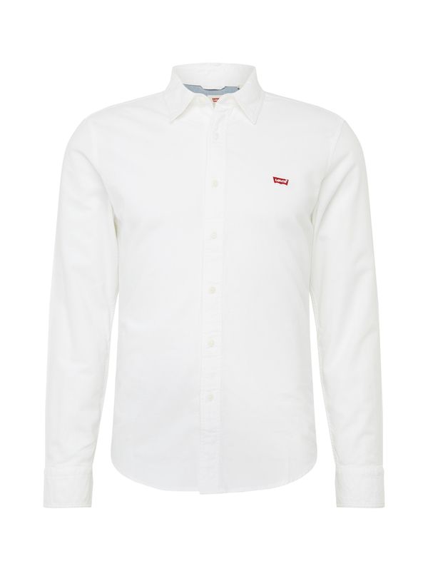 LEVI'S ® LEVI'S ® Риза 'LS Battery HM Shirt Slim'  червено / бяло