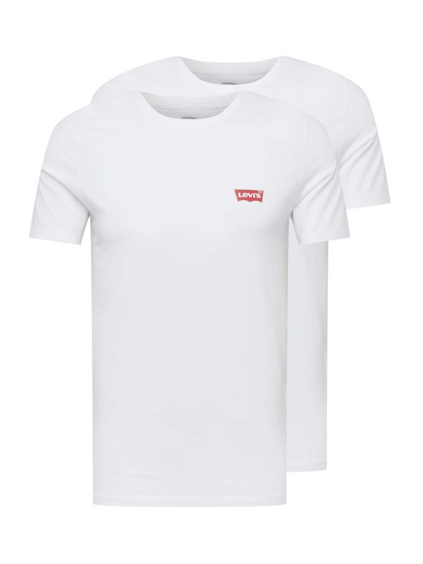 LEVI'S ® LEVI'S ® Тениска '2Pk Crewneck Graphic'  червено / бяло