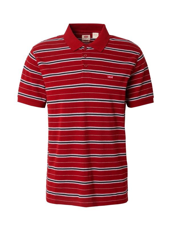 LEVI'S ® LEVI'S ® Тениска 'Levis HM Polo'  черешово червено / черно / бяло