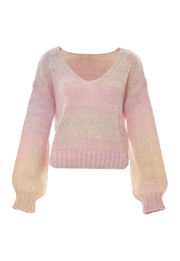 MYMO MYMO Пуловер  пастелно жълто / светлолилаво / бледорозово / пастелно розово