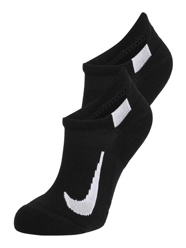 NIKE NIKE Спортни чорапи 'Multiplier'  черно / бяло