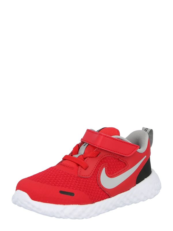 NIKE NIKE Спортни обувки 'Revolution 5'  светлосиво / огнено червено / черно