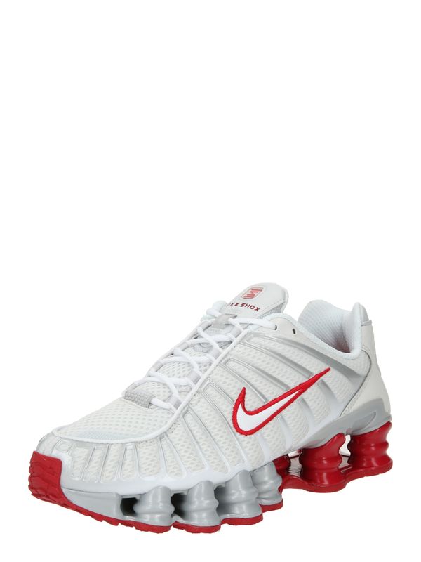 Nike Sportswear Nike Sportswear Ниски маратонки 'SHOX TL'  светлосиво / огнено червено / бяло