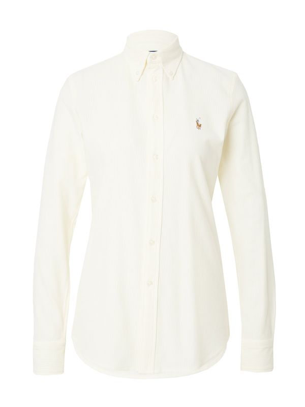 Polo Ralph Lauren Polo Ralph Lauren Блуза  кафяво / светложълто / бяло