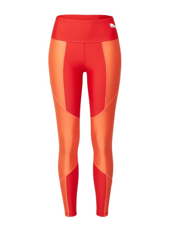 PUMA PUMA Спортен панталон  оранжево / червено / бяло