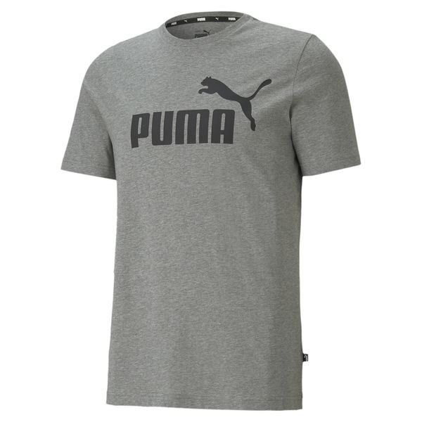 PUMA PUMA Тениска 'Essential'  сив меланж / черно