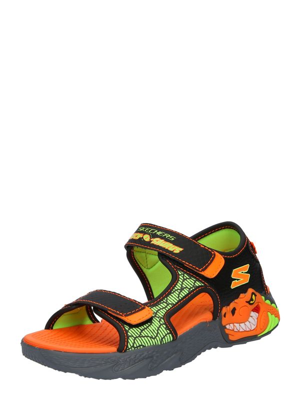 SKECHERS SKECHERS Отворени обувки 'CREATURE-SPLASH'  светлозелено / оранжево / черно / бяло