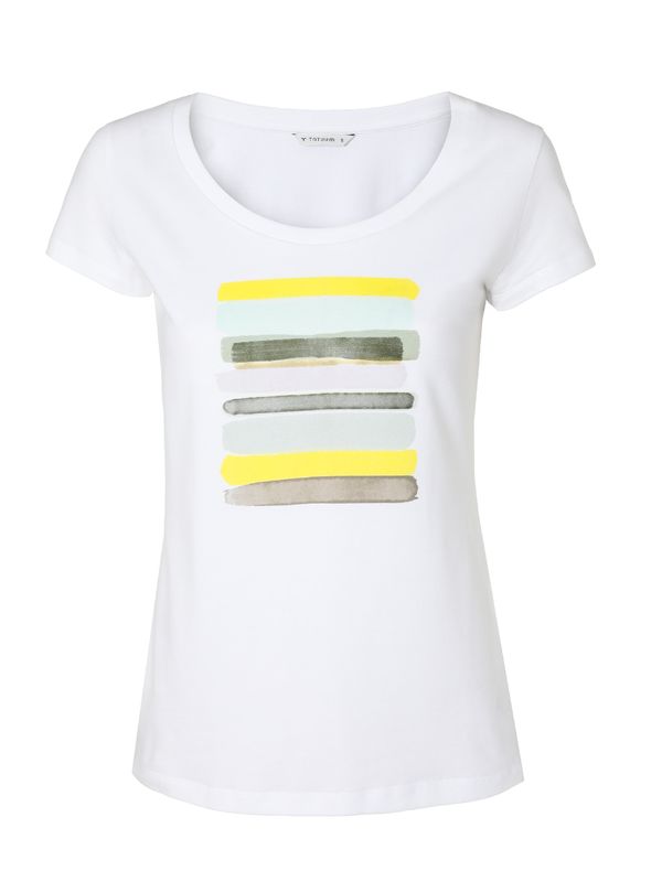 TATUUM TATUUM Тениска 'ANTONIA'  жълто / сиво / зелено / бяло