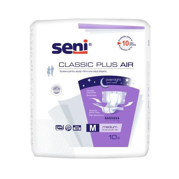 Seni Нощни пелени за възрастни -Seni Classic Plus Air Medium, 10 бр