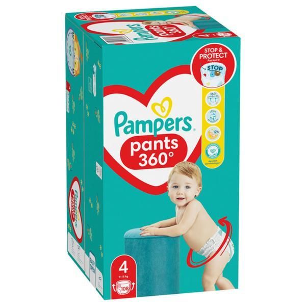 Pampers Памперси гащички Pampers Pants Active Baby, размер 4 (9-15 кг), 108 бр.