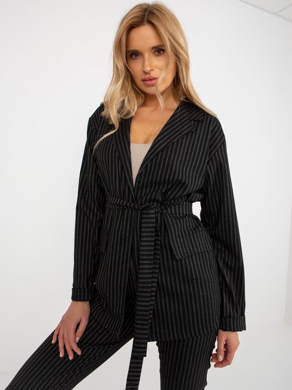 Fashionhunters Black elegant striped jacket