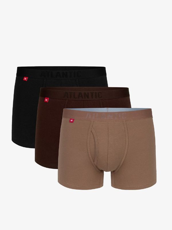 Atlantic Boxer shorts Atlantic 3MH-184 A'3 S-2XL chocolate-cappucino-black 1