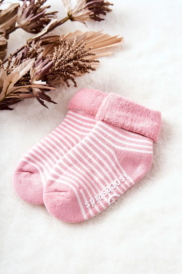 Kesi Children's socks stripes Pink and white