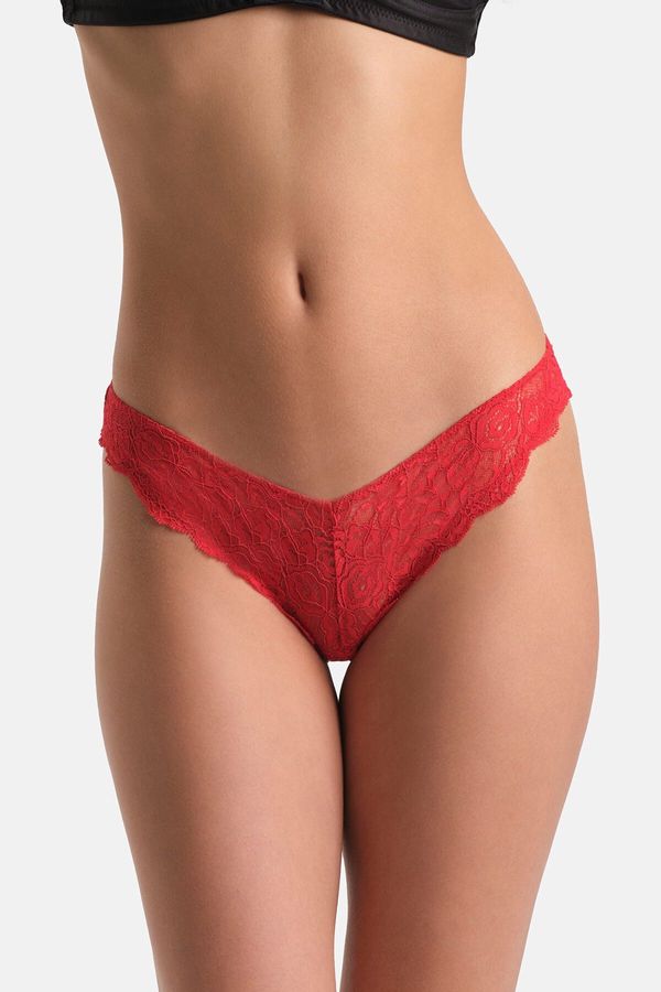 Dagi Dagi Red Back Low-cut Lace Brazilian Panties