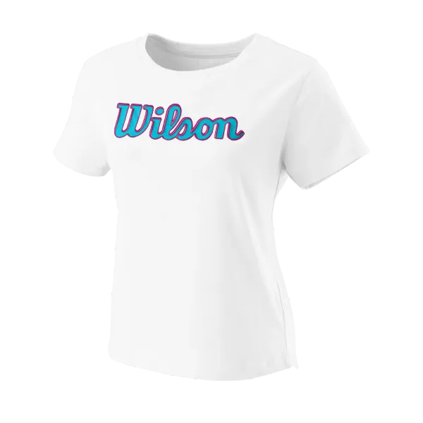 Wilson Dámské tričko Wilson  Script Eco Cotton Tee W White  M