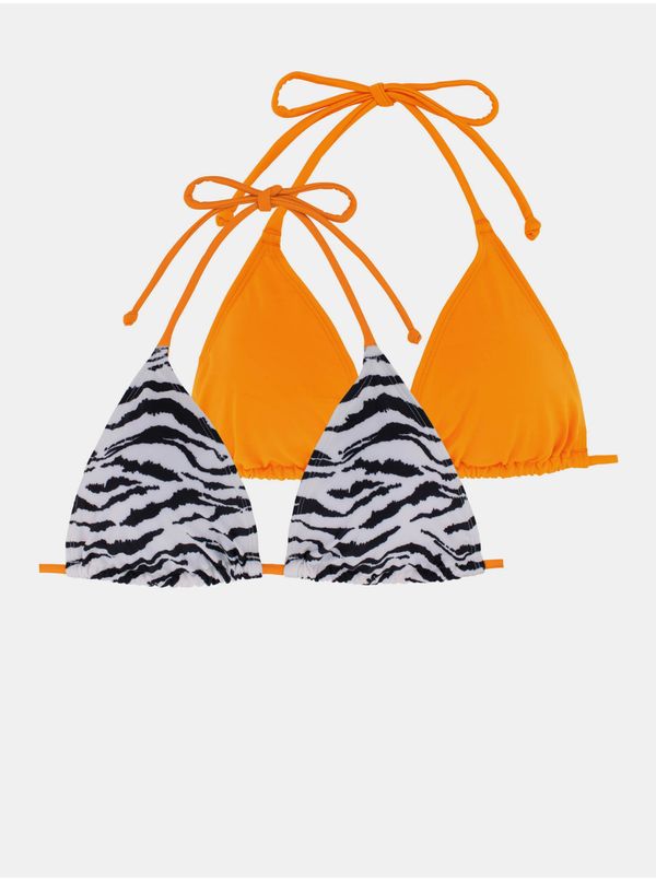 Dorina Dorina Set of two women's swimwear tops in orange and white DO - Ladies