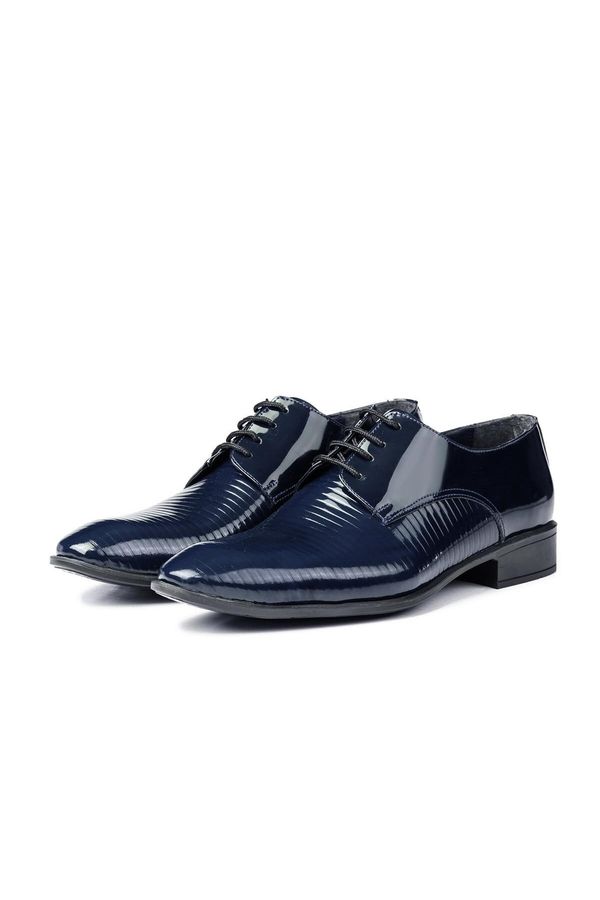 Ducavelli Ducavelli Shine Genuine Leather Men's Classic Shoes Navy Blue