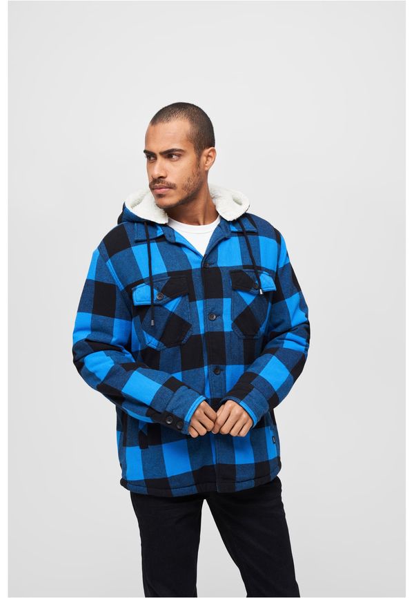 Brandit Hooded lumberjack black/blue