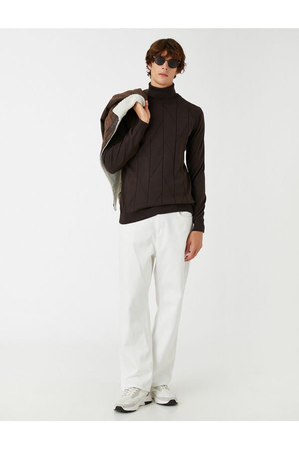 Koton Koton Textured Sweater Turtleneck