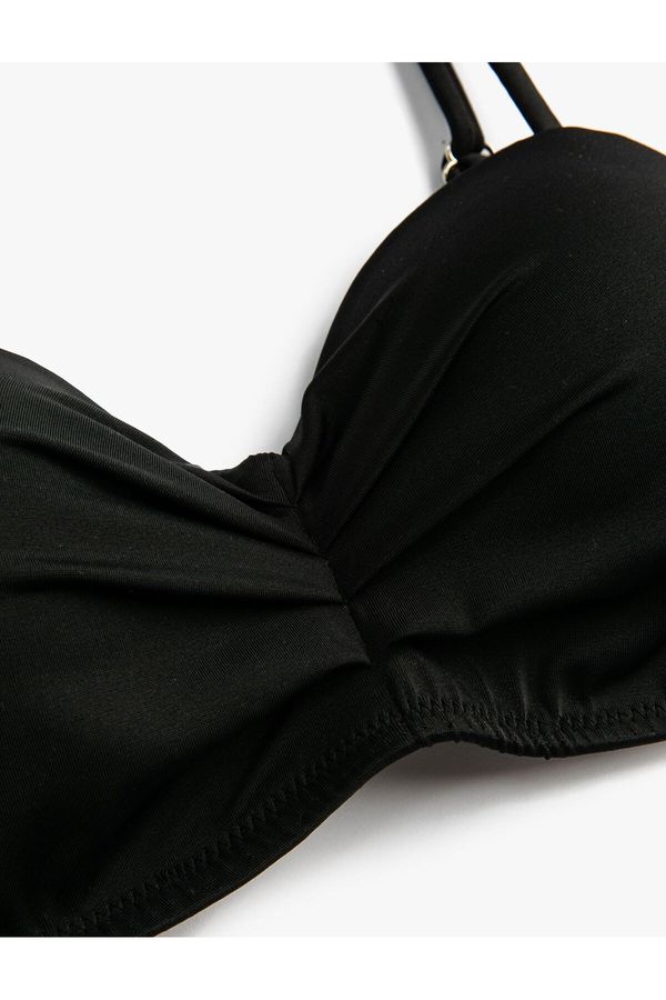 Koton Koton Underwire Bikini Top Covered Draped Detachable Thin Strap