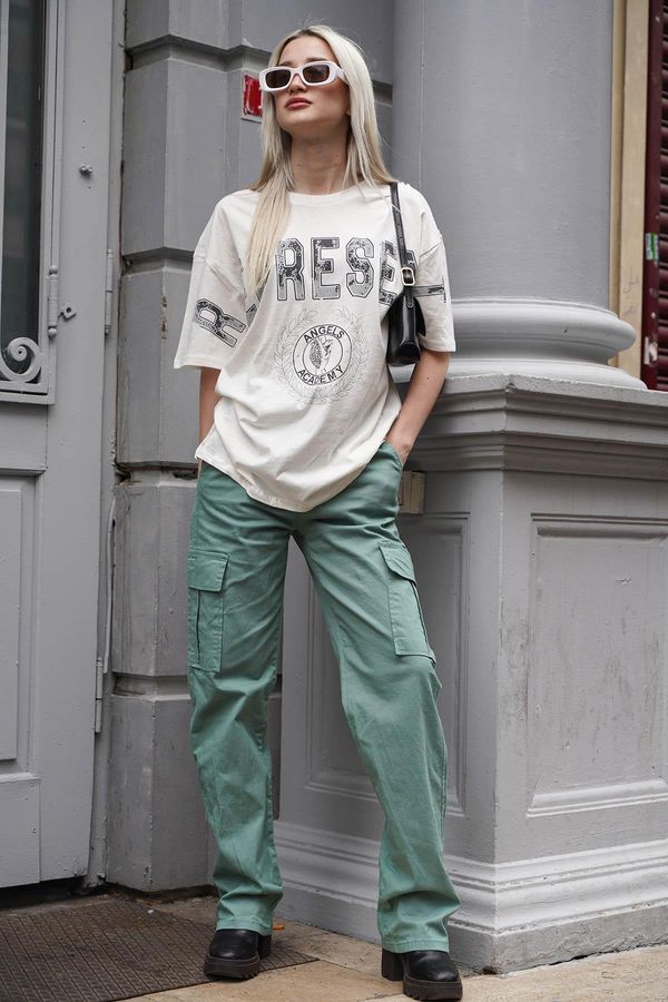 Madmext Madmext Mint Green Cargo Pants With Pocket Detail