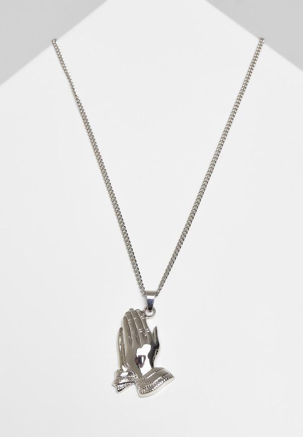 Urban Classics Accessoires Pray Hands Necklace - Silver Color