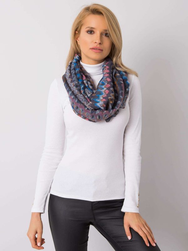 Fashionhunters Scarf with gray and pink pattern