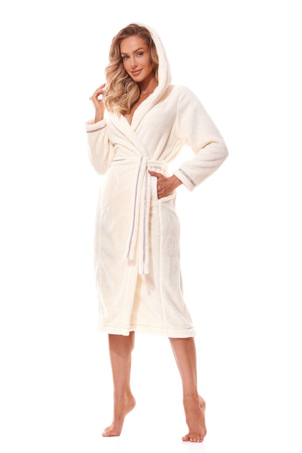 L&L Soft long bathrobe 2322 Ecru Ecru