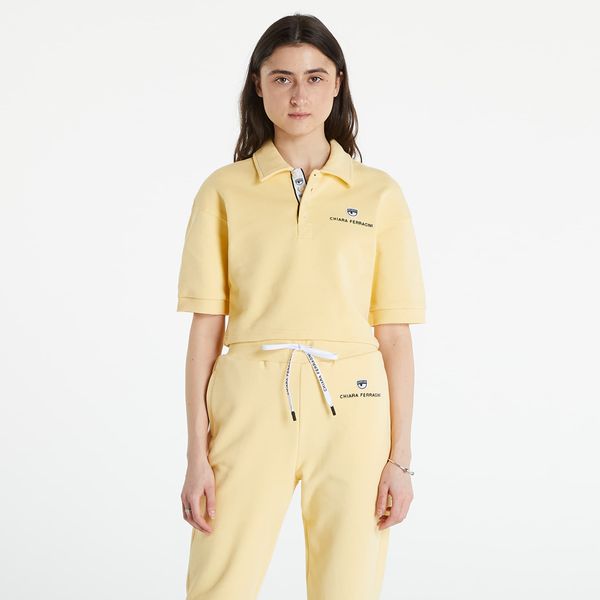 Chiara Ferragni Chiara Ferragni Light Diagonal Fleece Co Polo T-Shirt Yellow