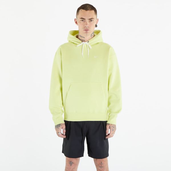 Nike Nike Solo Swoosh Men's Fleece Pullover Hoodie Luminous Green/ White