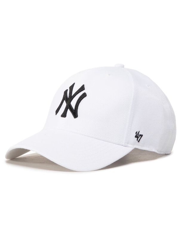 47 Brand 47 Brand Шапка с козирка Mlb New York Yankees B-MVPSP17WBP-WH Бял