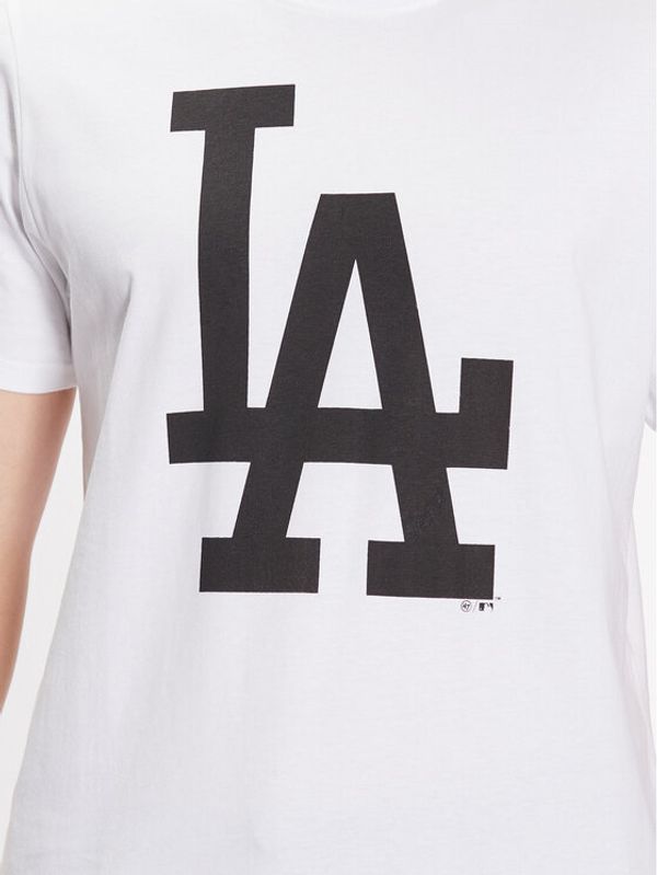 47 Brand 47 Brand Тишърт Los Angeles Dodgers Imprint 47 Echo Tee Бял Regular Fit