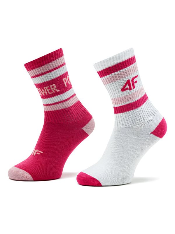 4F 4F Комплект 2 чифта дълги чорапи детски 4FJSS23USOCF100 Цветен